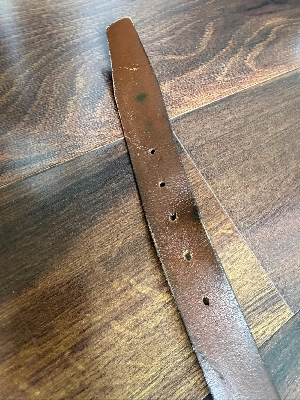 Rino Textured Leather Belt Brown Silver Chrome Buckle